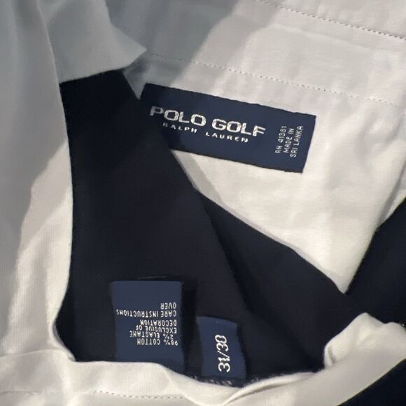 Rare Vtg Polo Ralph Lauren GOLF Stretch Classic Fit Men Pants 30x31 slacks navy - Picture 4 of 7